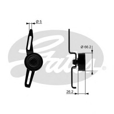 GATES T36065 Tensioner Pulley, v-ribbed belt